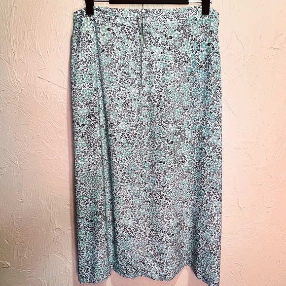 Y2K Light Floral Print Midi Skirt Womens XL - Picture 2 of 6